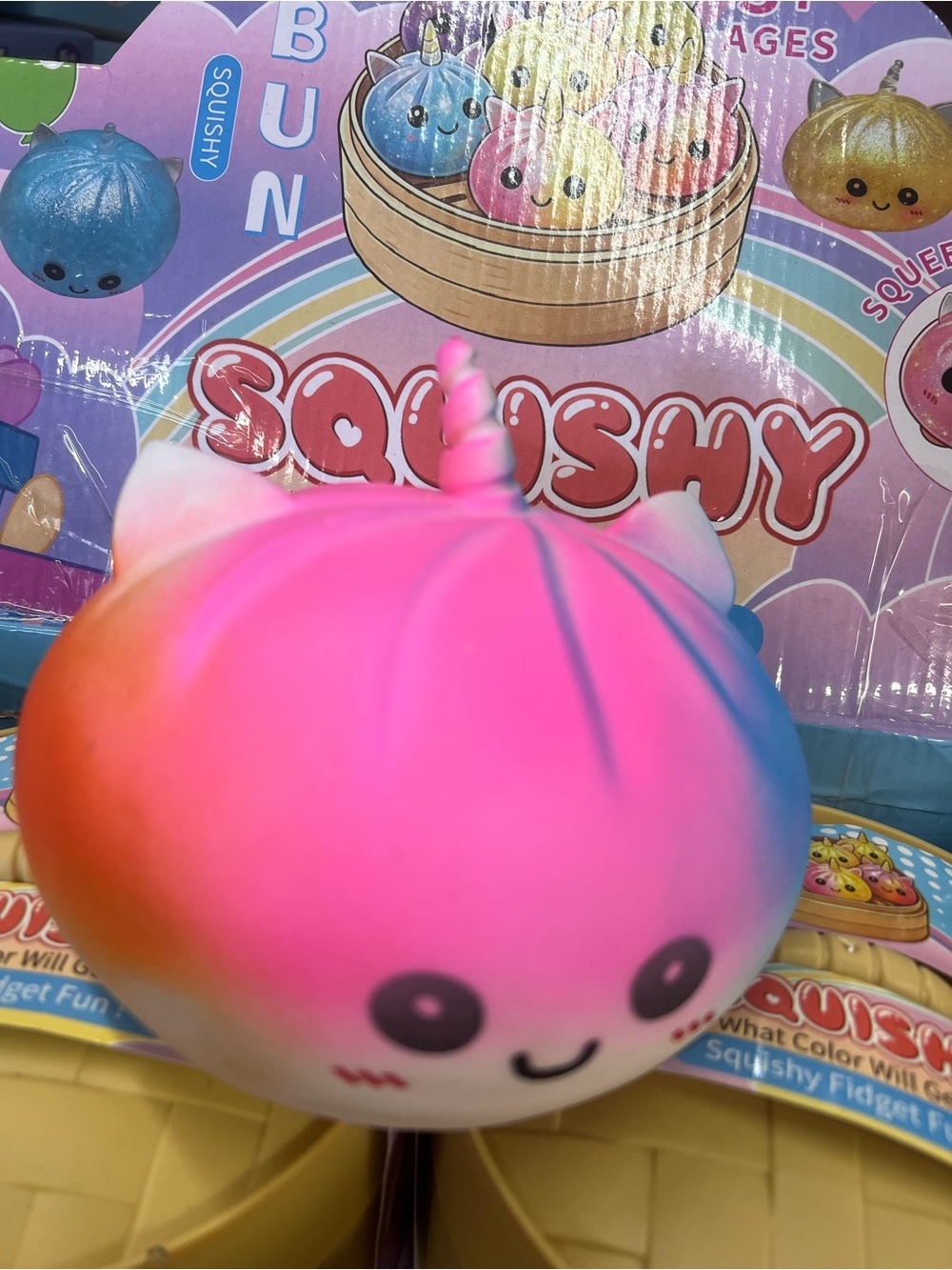 Squishy Unicorn Plush Toy - Pink Blue Gradient